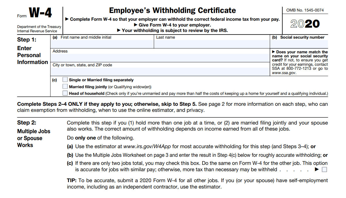 Printable W4 Form For Employees Free FREE PRINTABLE TEMPLATES