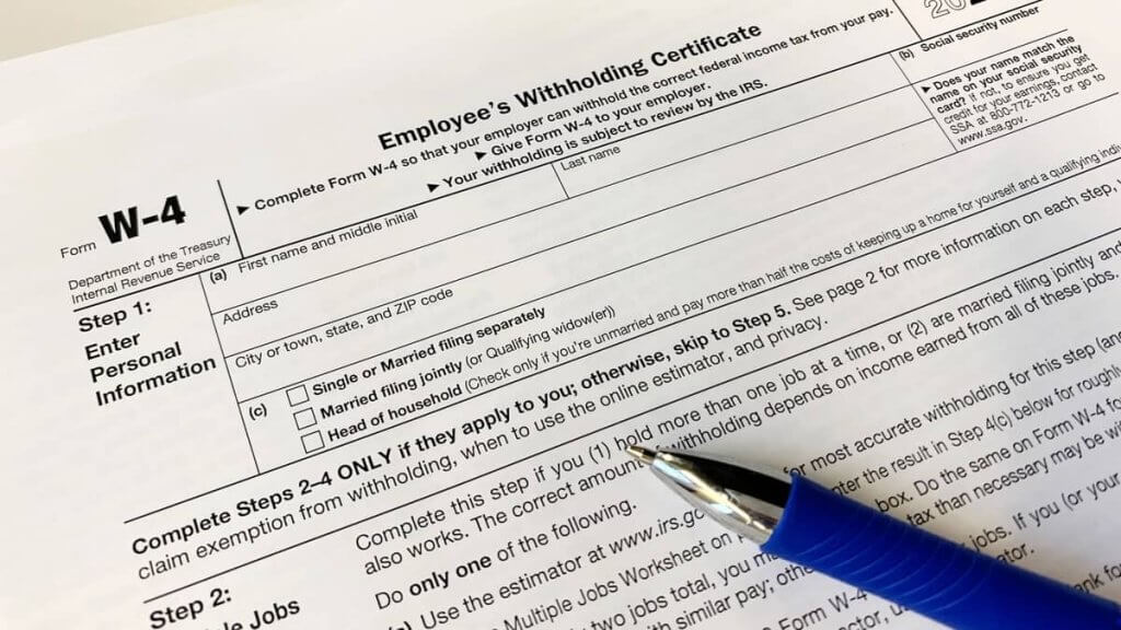 Personal Allowance Worksheet W4 2021 - W-4 Forms