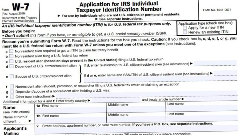 Individual Taxpayer Identification Number