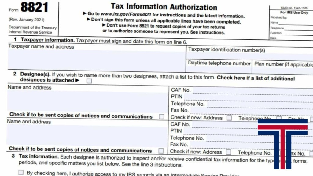 8821 Form 2024 IRS Forms
