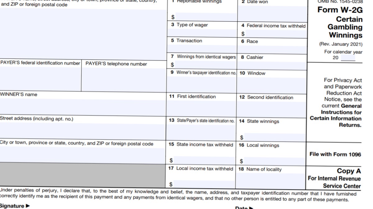 W 2G Form 2023 2024 IRS Forms TaxUni