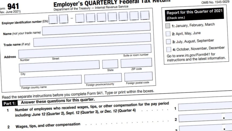Fillable 941 Form Online - Printable Forms Free Online