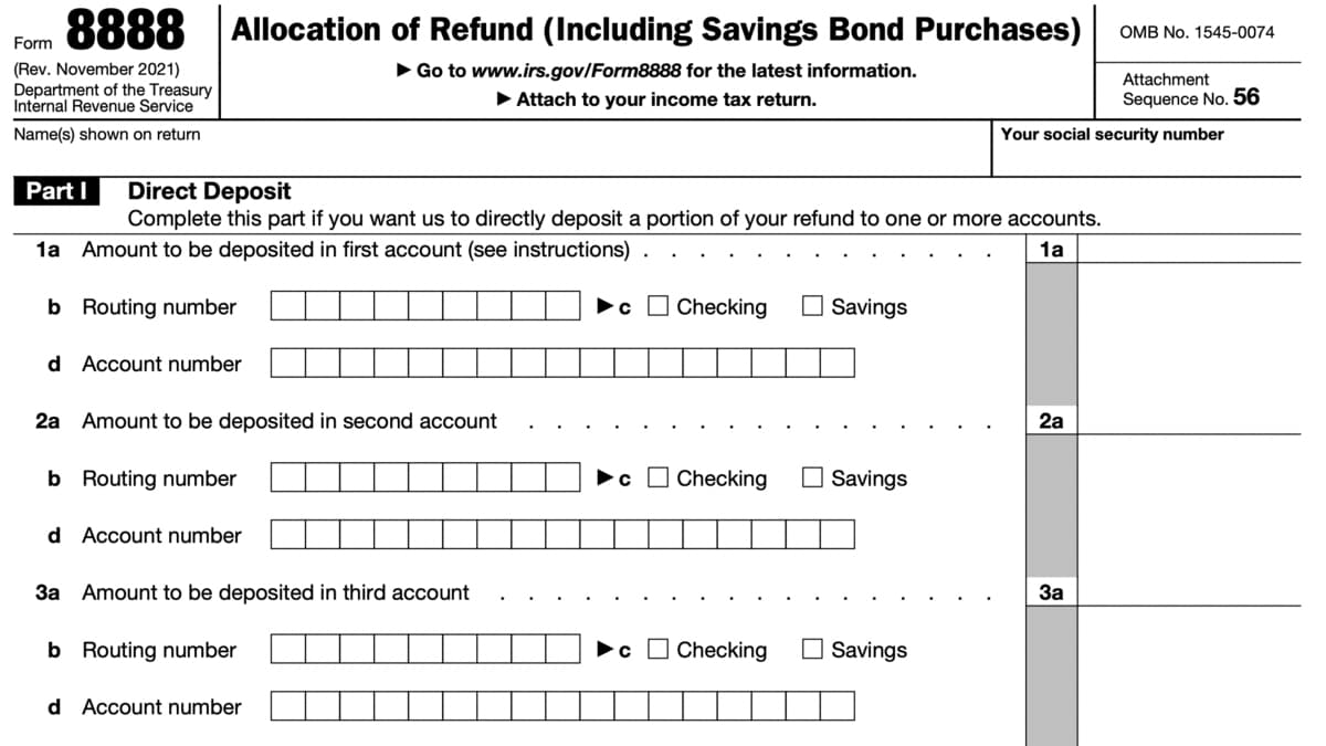 Printable Irs Form 8888