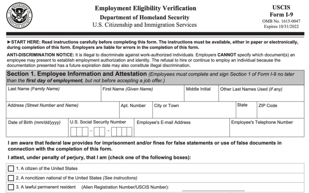 I9 Form 2024 Employment Authorization USCIS I9 Forms TaxUni