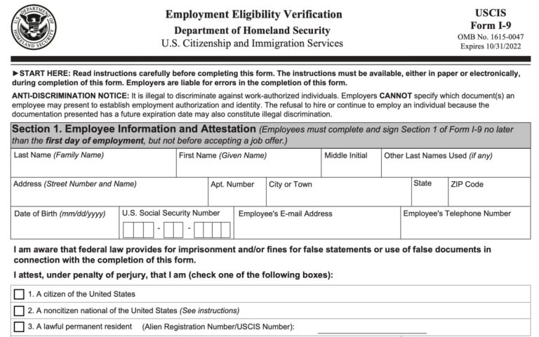 I9 Form 2024 Employment Authorization Uscis I 9 Forms Taxuni 6686