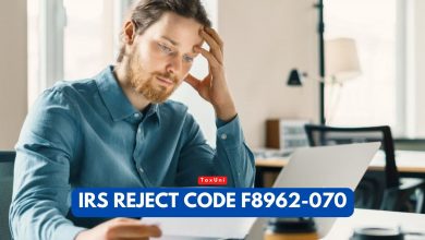 How to Fix IRS Reject Code F8962-070