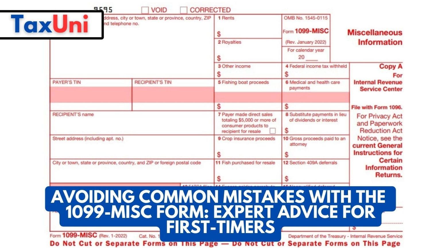 1099 MISC Instructions 2023 1099 Forms TaxUni