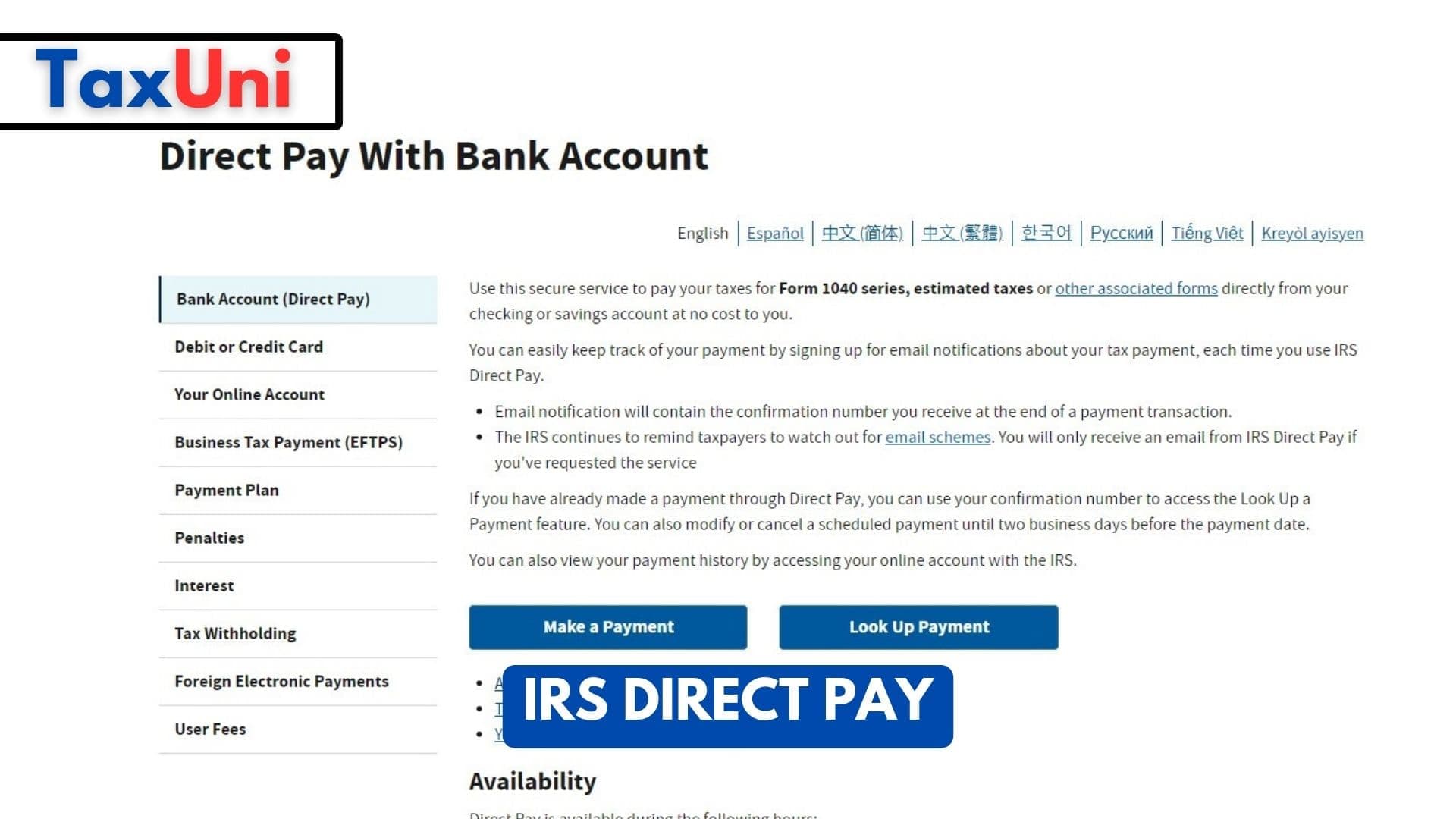 IRS Direct Pay