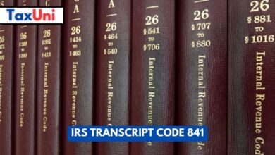 IRS Account Transcript Code 841
