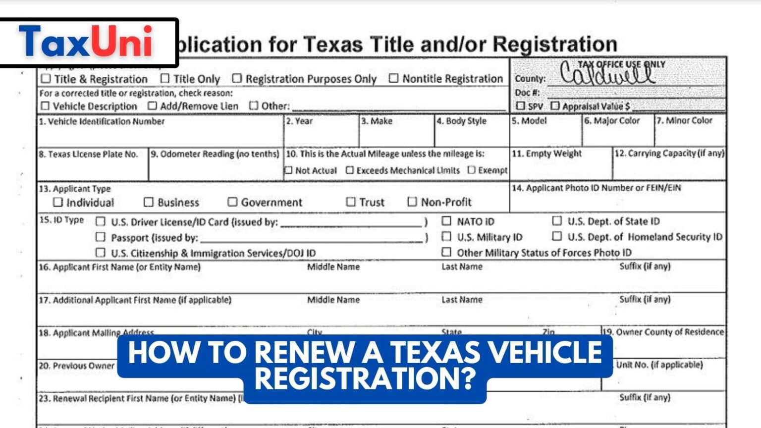 How to Renew a Texas Vehicle Registration?