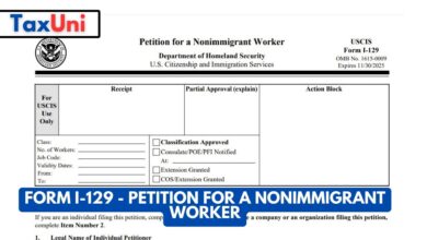 Form I-129 - Petition For a Nonimmigrant Worker