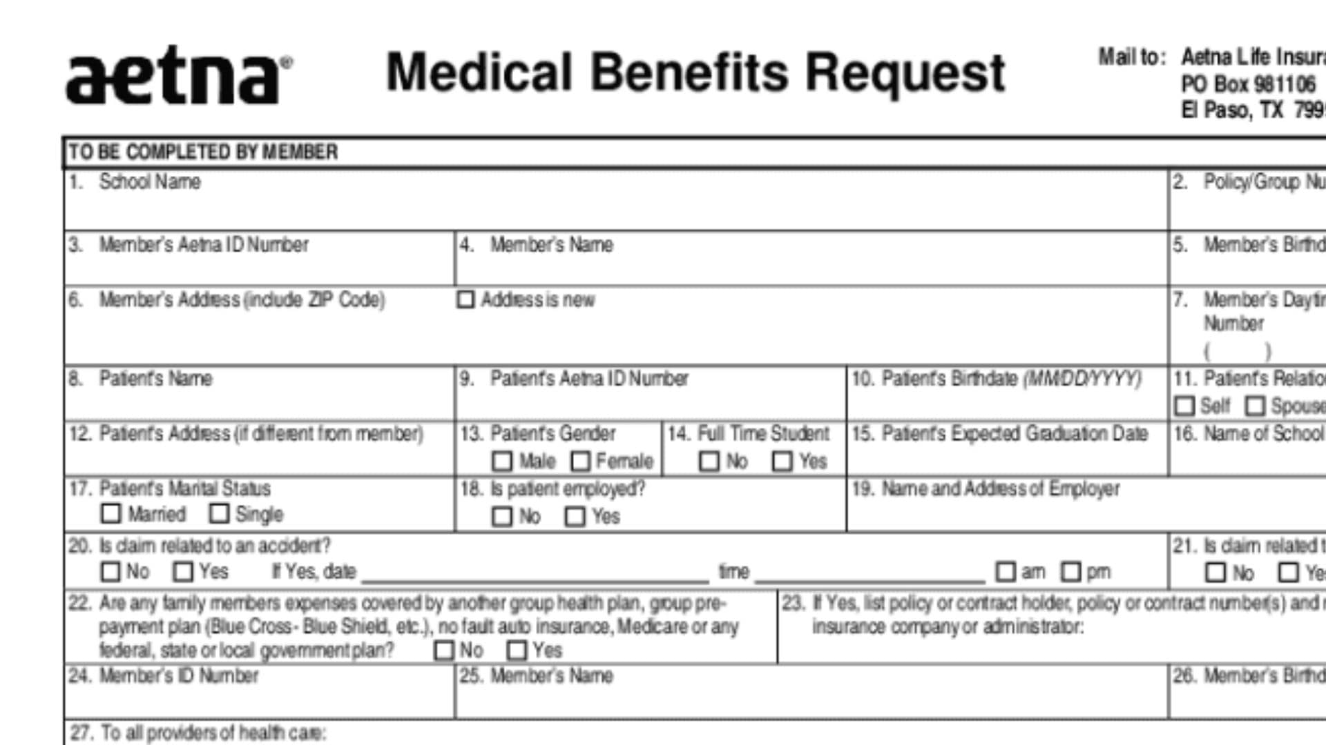 aetna out of network