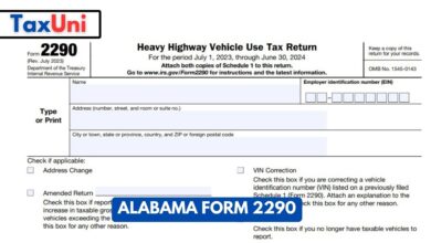 Alabama Form 2290