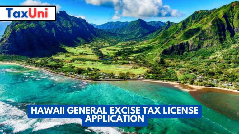 Hawaii General Excise Tax License Application