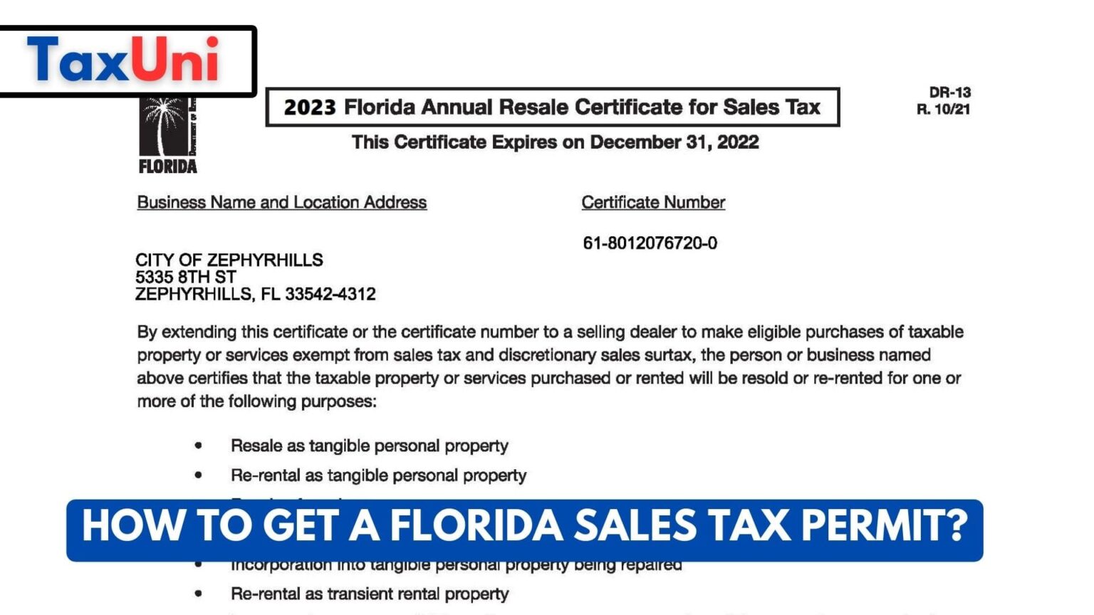 How To Get A Florida Sales Tax Permit 1222