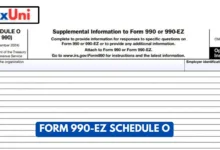 Form 990-EZ Schedule O