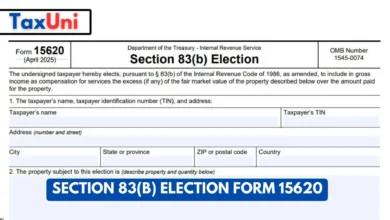 Section 83(b) Election Form 15620